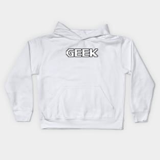 Geek Pixel Font Kids Hoodie